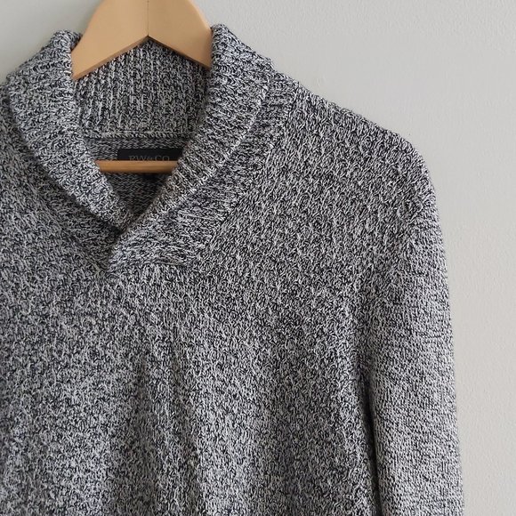 RW&CO. Gray Shawl-Collared Sweater for Men - Picture 5 of 11